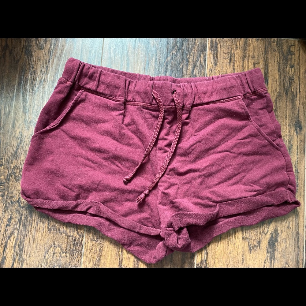 Burgundy shorts